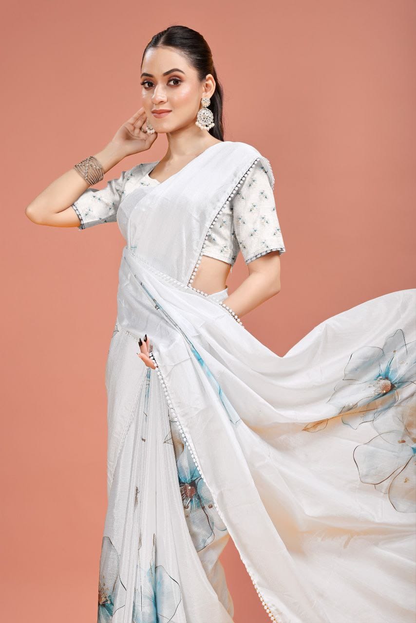 Chinon Silk Saree