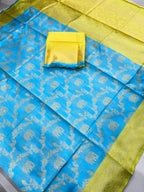 Organic Banarasi Soft Lichi Silk Saree with Rich Jacquard Work & Exclusive Blouse – Regal Comfort for Boutique Displays & Wedding Gifting