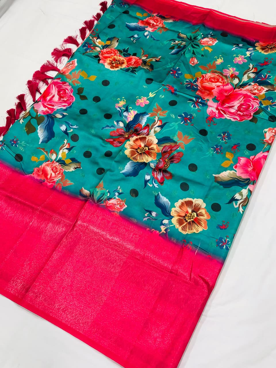Soft Banarasi Silk Saree with Kalamkari Digital Print & Zari Weaving – Regal Party Wear for Boutique Displays & Festive Gifting