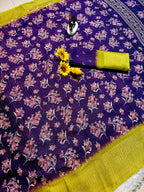 Semi Dola Saree with Riko Zari & Floral Butti – Elegant Daily Wear for Boutique Buyers & Bulk Orders