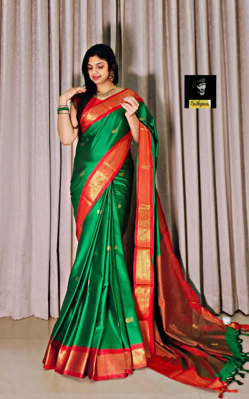 Pure Aura Mercerised Cotton Silk Saree with Handloom & Jacquard Zari Border – Elegant Comfort for Boutique Displays & Festive Bulk Orders