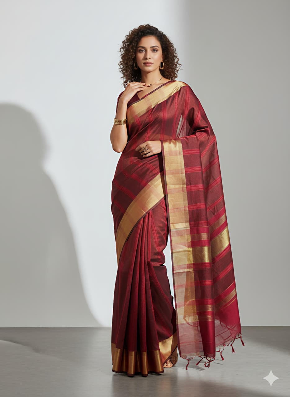 Heavy Maheshwari Silk Saree with Katha Work, Jacquard Border & Rich Pallu – Festive Elegance for Boutique Displays & Bulk Orders