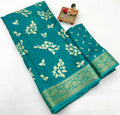 Pure Calcutta Moss Mellow Georgette Sarees with Exclusive Prints & Zari Woven Border