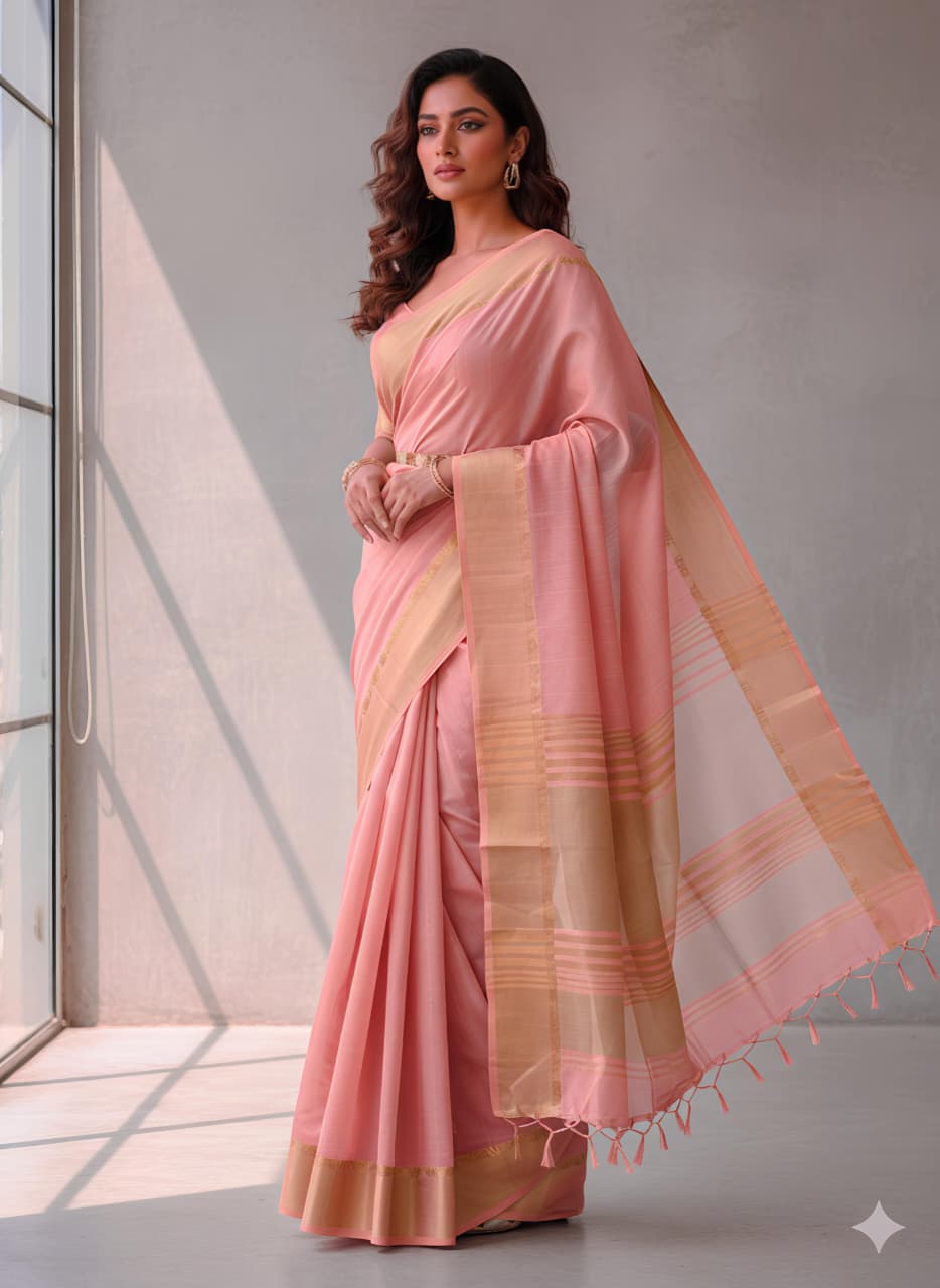 Tani Bani Silk Saree with Gold Jacquard Border & Rich Sequin Pallu – Festive Glamour for Boutique Bulk Orders