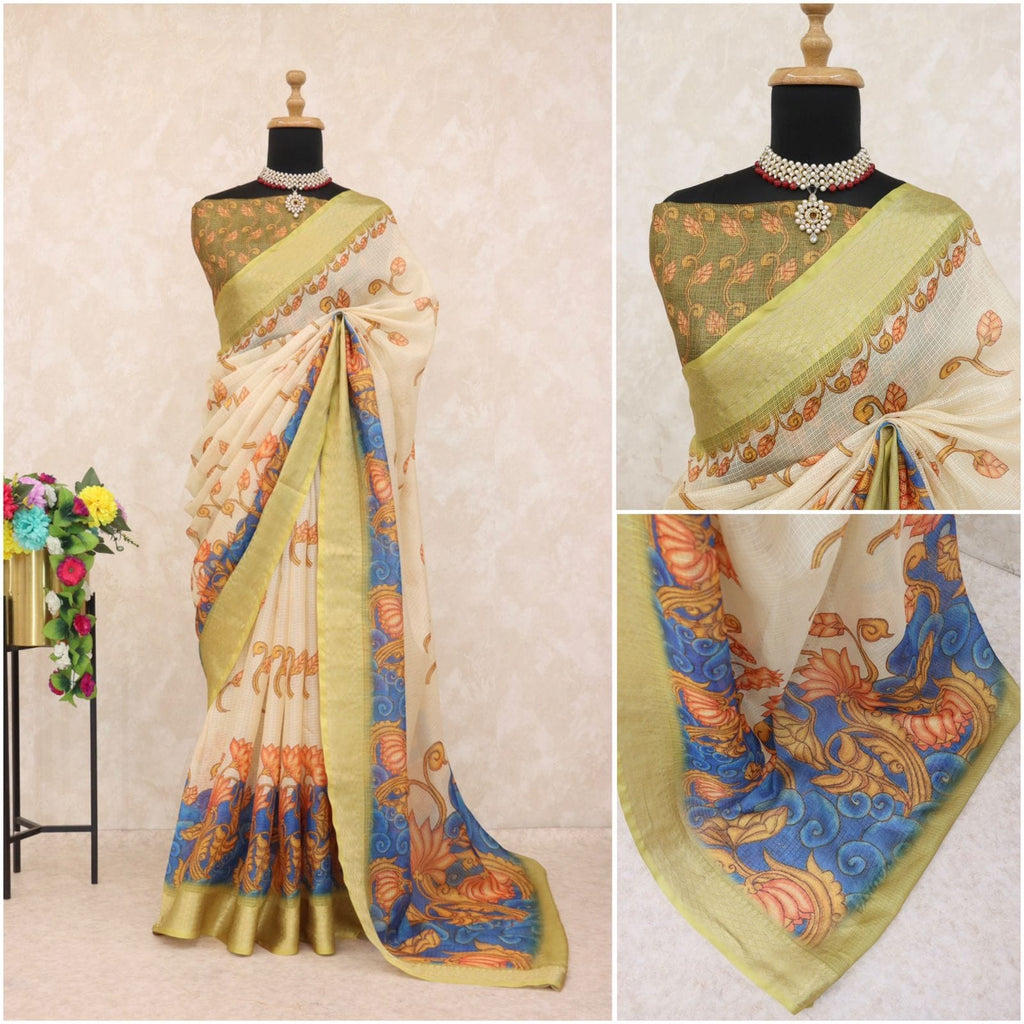 Kota Doriya Saree with Digital Print Work & Running Blouse – Elegant New Collection