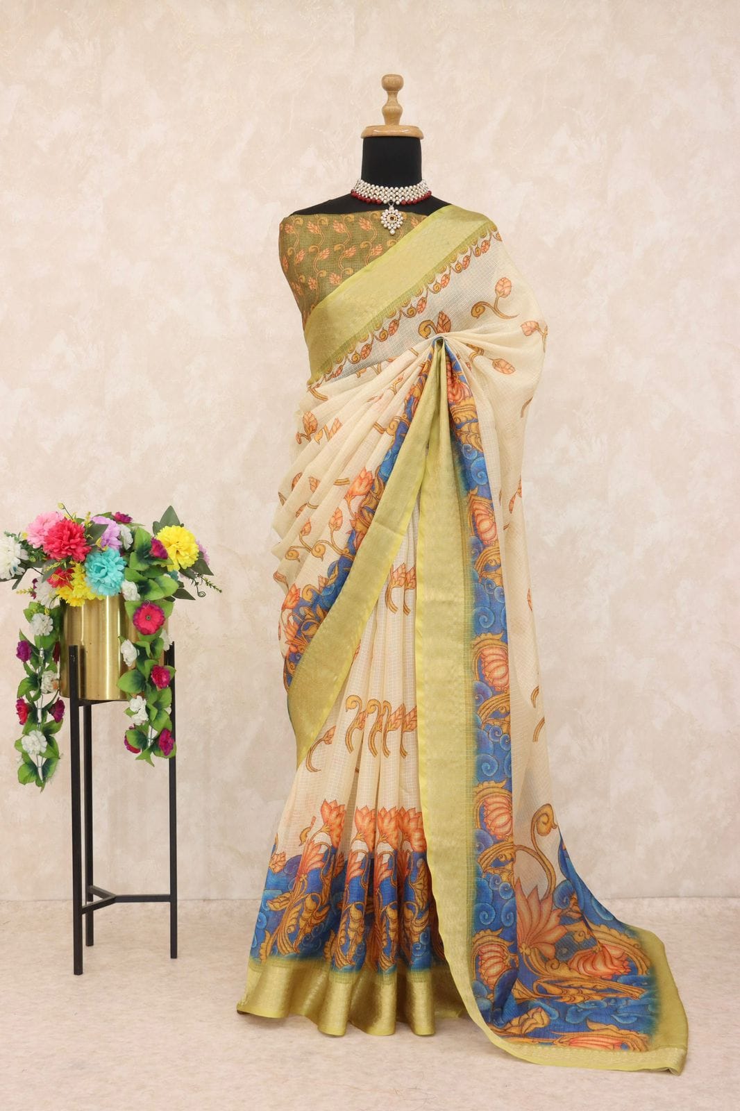 Kota Doriya Saree with Digital Print Work & Running Blouse – Elegant New Collection