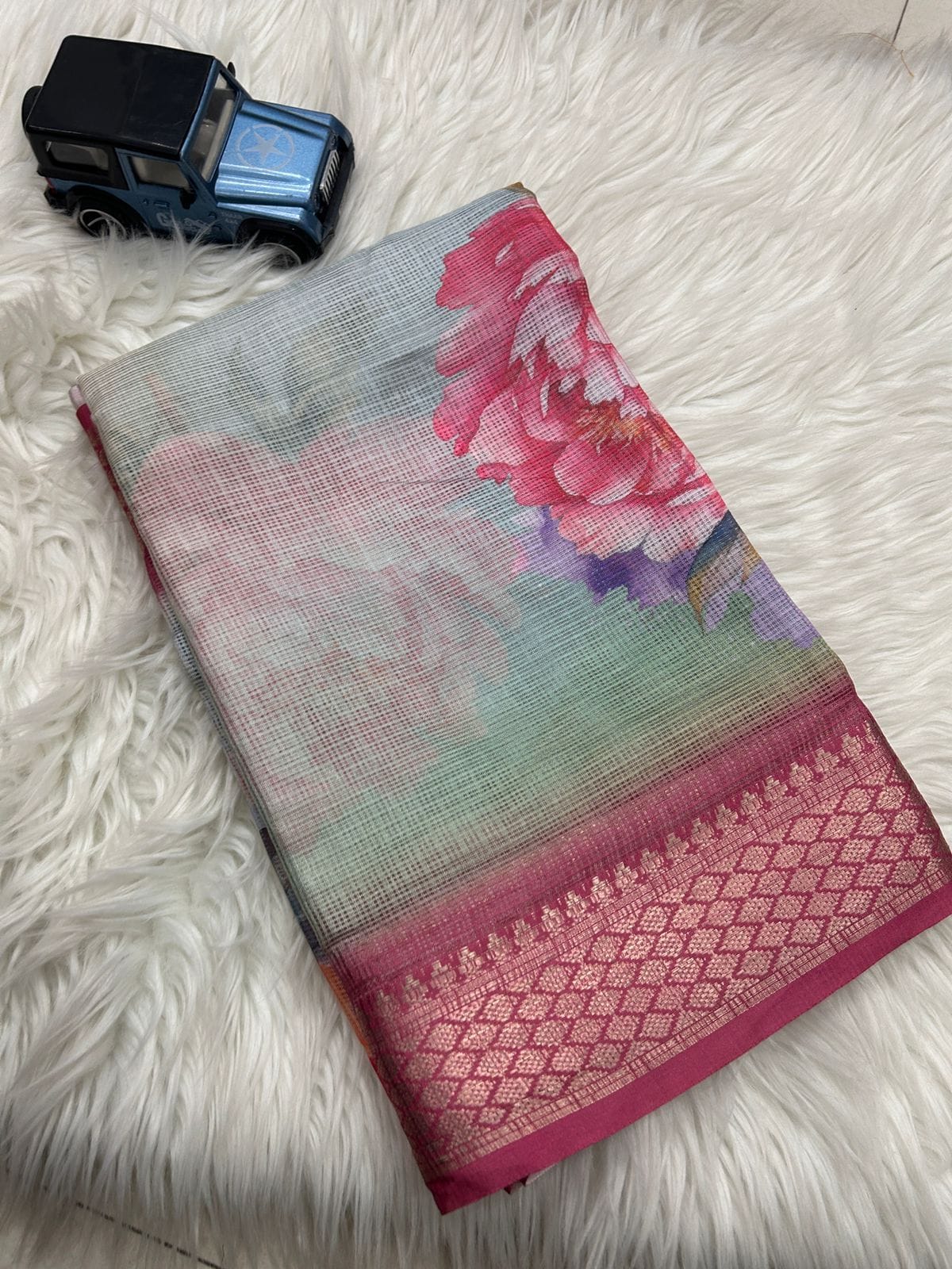 Kota Doriya Saree with Digital Print Work & Running Blouse – Elegant New Collection