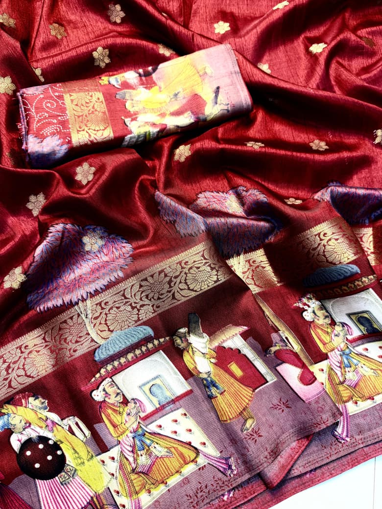 Premium Dola Self Jacquard Silk Saree with Jari Work & Butti Blouse – Super Hit Collection