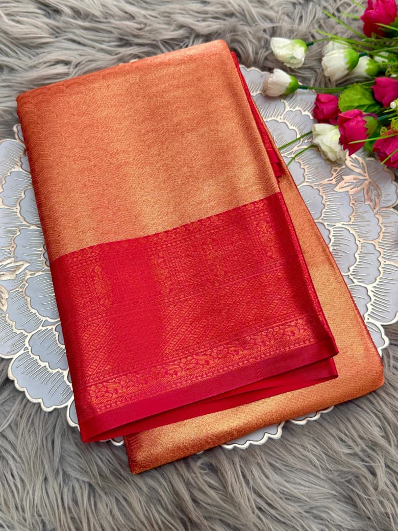 Bridal Pattu Kanjivaram Silk Saree with Grand Rich Pallu & Designer Brocade Blouse – Premium Wedding Collection