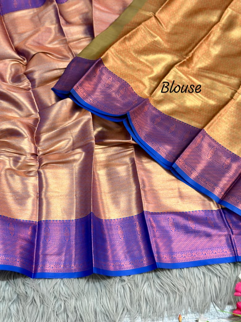 Bridal Pattu Kanjivaram Silk Saree with Grand Rich Pallu & Designer Brocade Blouse – Premium Wedding Collection