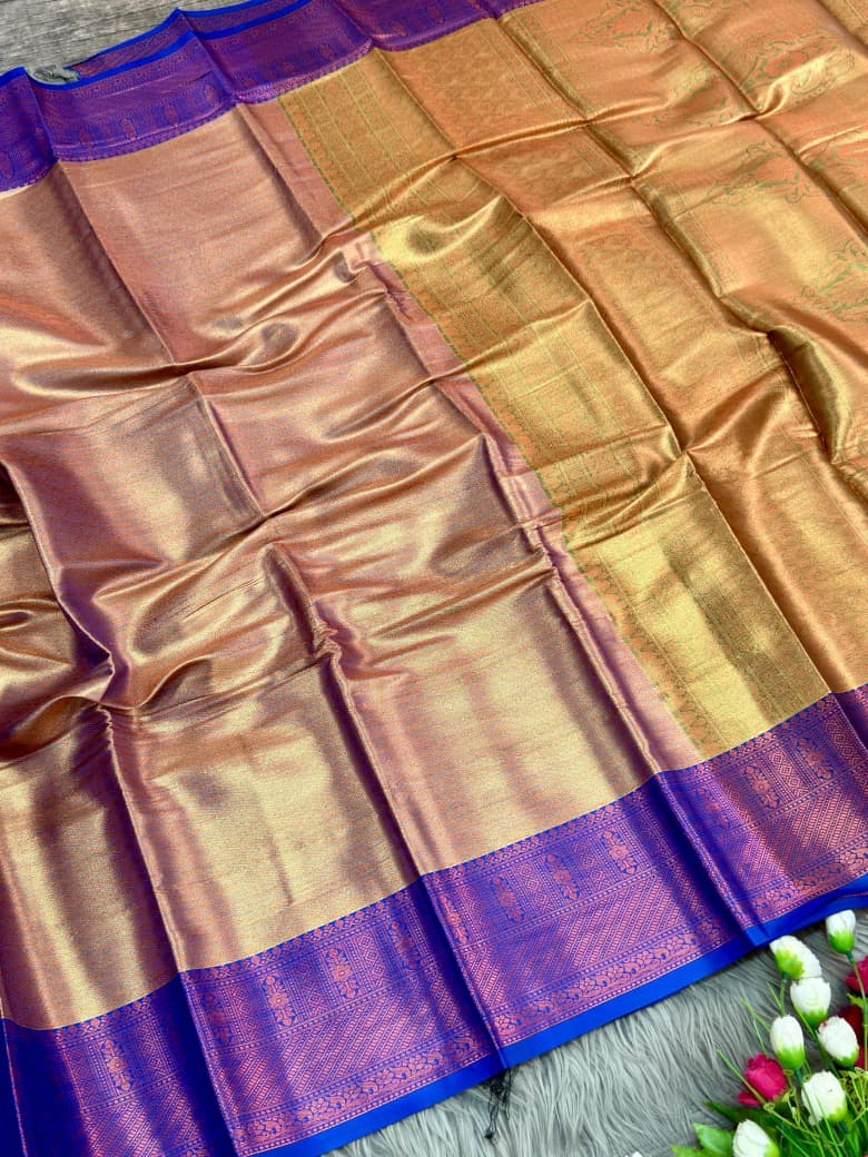 Bridal Pattu Kanjivaram Silk Saree with Grand Rich Pallu & Designer Brocade Blouse – Premium Wedding Collection