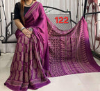 Exclusive Ajrakh Print Soft Modal Silk Saree with Rich Pallu & Contrast Blouse – Premium Arrival