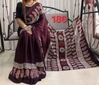 Exclusive Ajrakh Print Soft Modal Silk Saree with Rich Pallu & Contrast Blouse – Premium Arrival