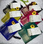 Heavy Crepe Silk Saree with Allover Weaving & Tone‑to‑Tone Padding Border – Premium Boutique Collection