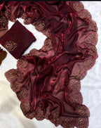 Jimmi Choo Fabric Saree with Running Blouse – Soft & Elegant New Collection