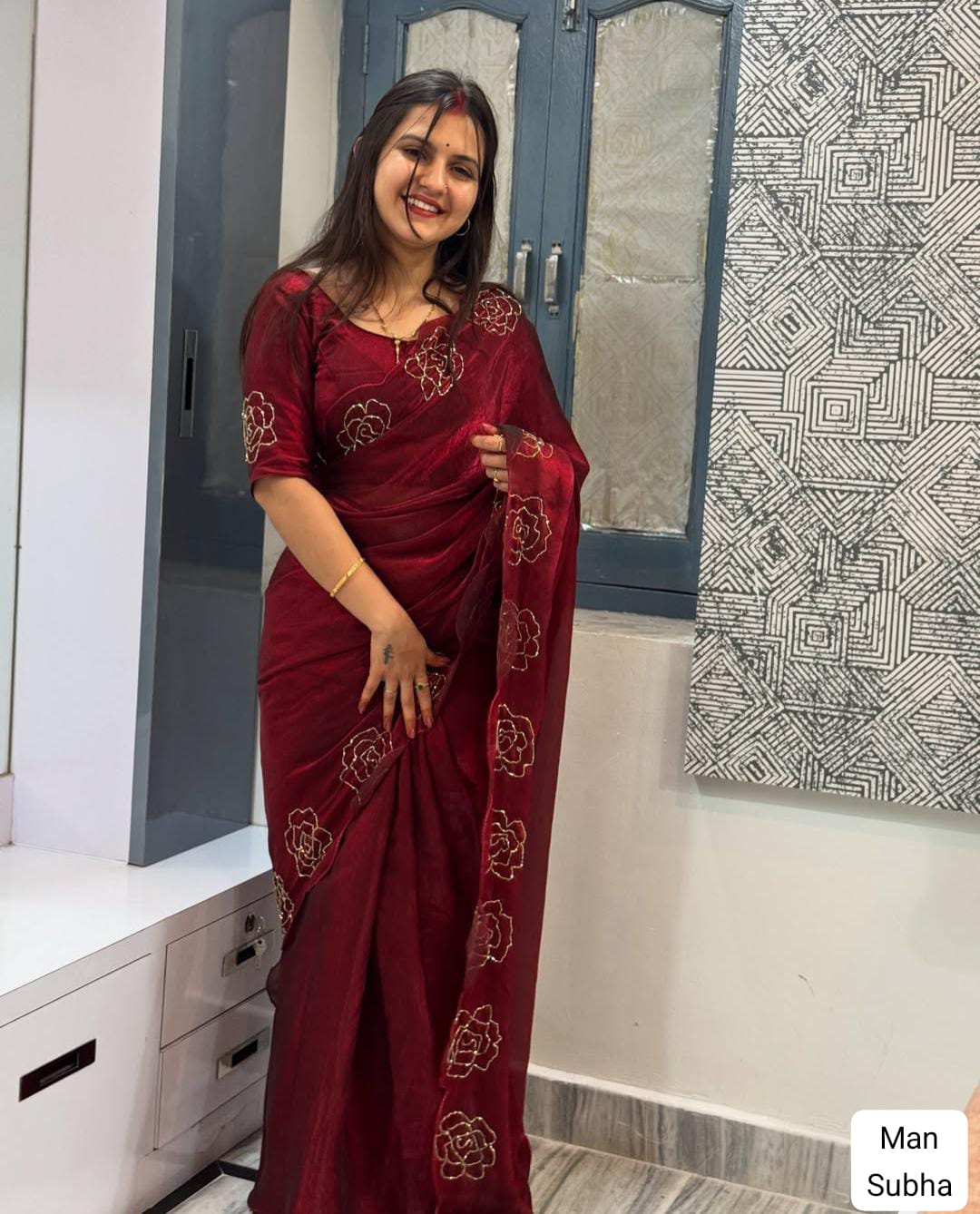 Jimmi Choo Fabric Saree with Running Blouse – Soft & Elegant New Collection