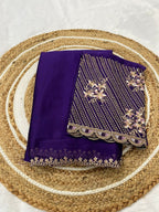 Graceful Rangoli Fabric Saree with a neat finish and comfortable drape