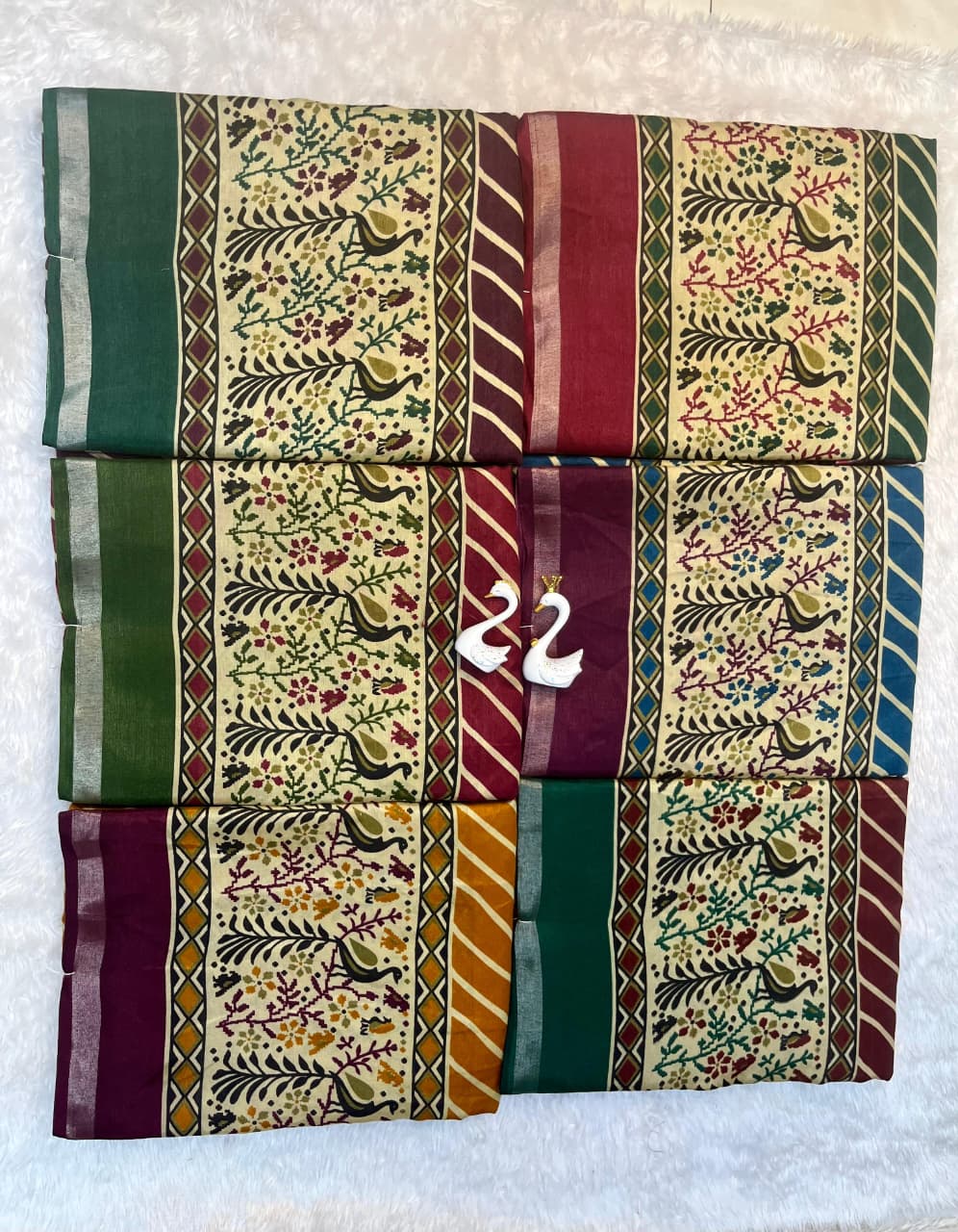 Mangalagiri Silk Saree with Kalamkari Pallu & Weaving Border – Artistic Ethnic Elegance for Boutique Displays