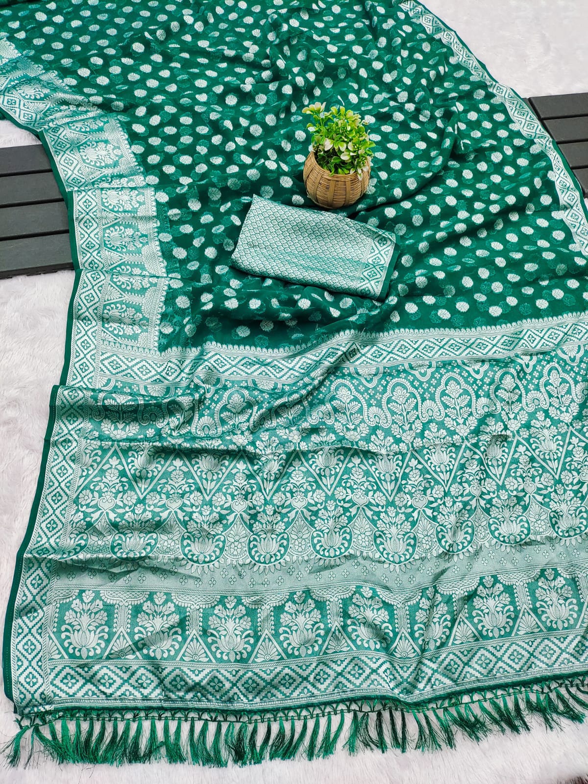 Soft Mysore Silk Saree with Rich Zari Pallu & Embroidery Blouse – Regal Elegance for Festive & Boutique Appeal