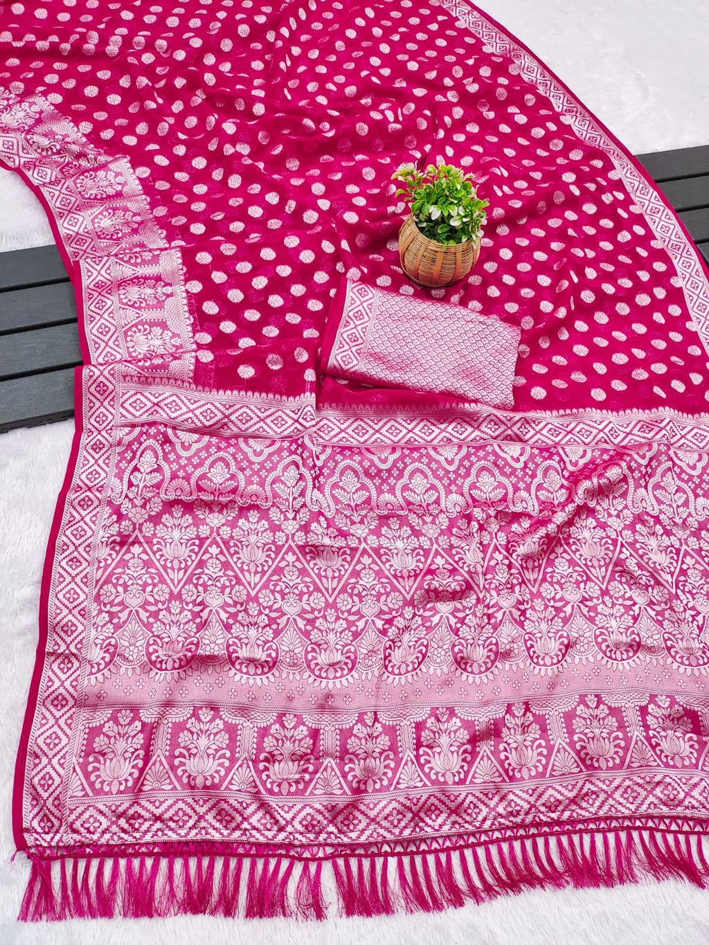 Soft Mysore Silk Saree with Rich Zari Pallu & Embroidery Blouse – Regal Elegance for Festive & Boutique Appeal