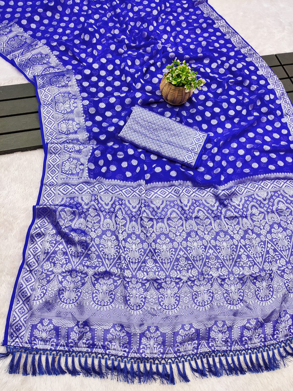 Soft Mysore Silk Saree with Rich Zari Pallu & Embroidery Blouse – Regal Elegance for Festive & Boutique Appeal