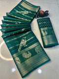 Viscose Georgette Saree with All-Over Floral Print & Printed Blouse – Lightweight Grace for Boutique Elegance