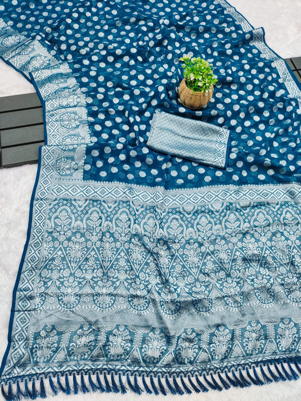 Soft Mysore Silk Saree with Rich Zari Pallu & Embroidery Blouse – Regal Elegance for Festive & Boutique Appeal