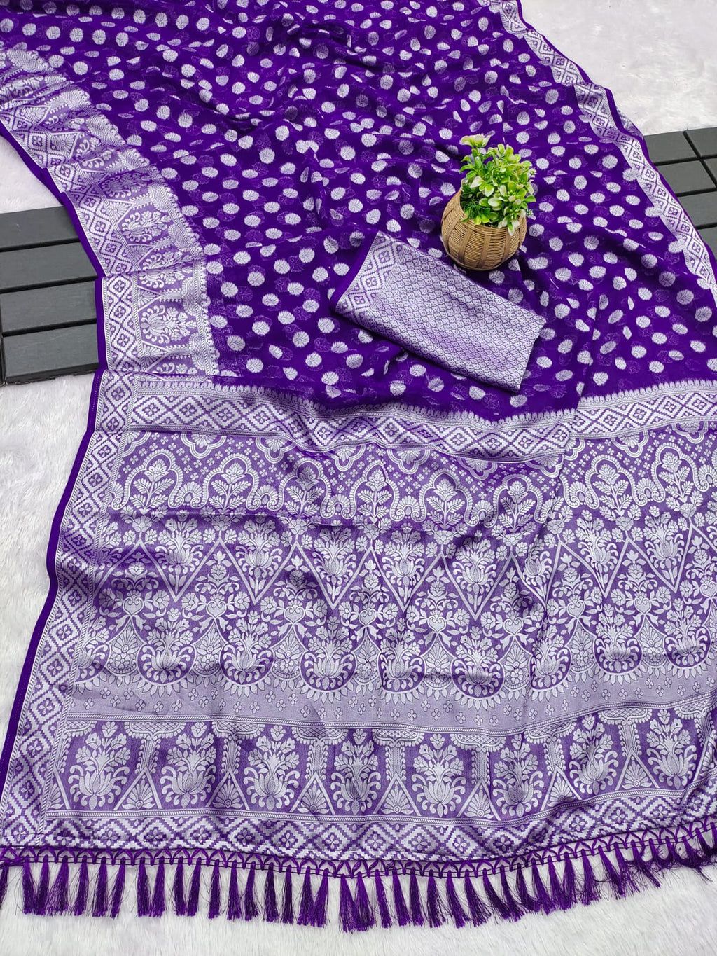 Soft Mysore Silk Saree with Rich Zari Pallu & Embroidery Blouse – Regal Elegance for Festive & Boutique Appeal