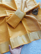 Tani Bani Silk Saree with Gold Jacquard Border & Rich Sequin Pallu – Festive Glamour for Boutique Bulk Orders