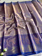 Bridal Pattu Tissue Silk Saree with Rich Pallu & Designer Brocade Blouse – Regal Wedding Wear for Boutique Bulk Orders