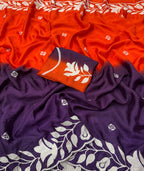 Double-Shaded Pure Chinon Silk Saree with Multi-Thread Embroidery – Elegant Party Wear for Boutique Bulk Orders