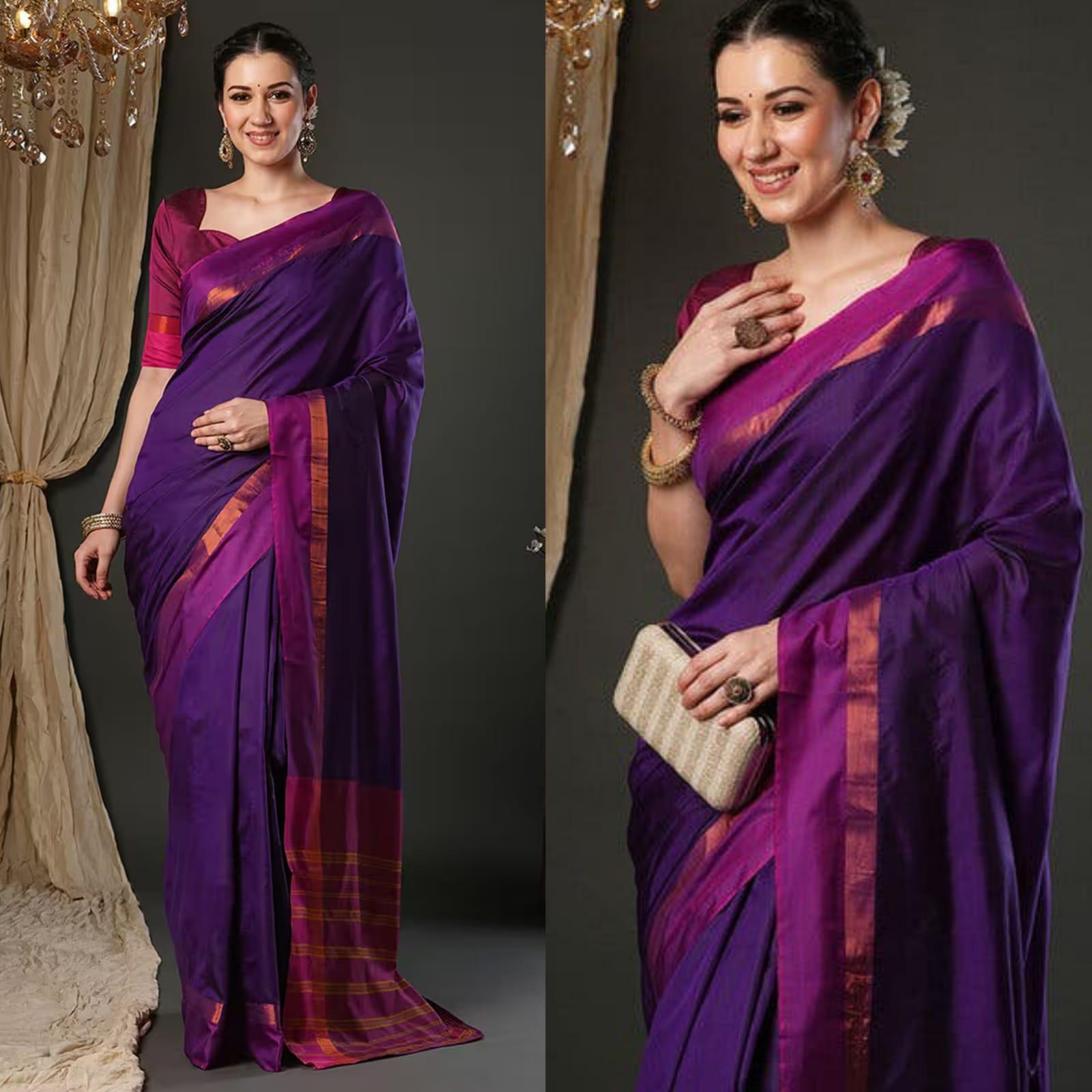 Cotton Silk Saree with Zari Pallu & Matching Blouse – Soft Elegance for Boutique Displays & Budget-Friendly Gifting