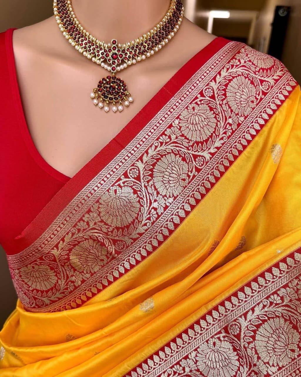 Pure Banarasi Silk Saree with Rich Mina Work & Butti Design – Regal Grandeur for Boutique Displays & Wedding Season Gifting