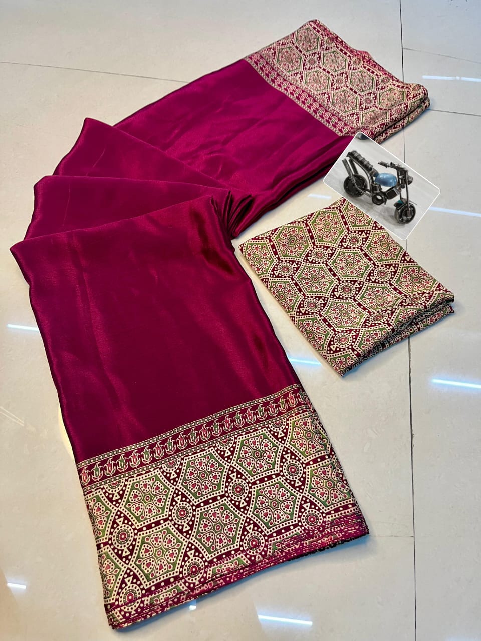 Semi Gajji Silk Saree with Heavy Finish & Optional Latkan – Rich Ethnic Elegance for Boutique Displays & Bulk Orders