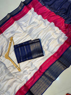 Heavy Mysore Silk Saree with All-Over Weaving & Two-Tone Padding Border + Coordinated Blouse – Regal Elegance for Boutique Displays & Festivals