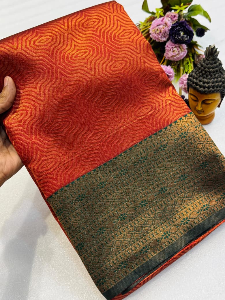 Kanjeevaram / Elampillai Pattu Silk Saree with Matching Blouse – Premium Boutique Wear & Festive Gifting