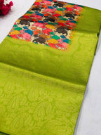 Banarasi Silk Saree with Pichwai Print & Jacquard Rich Pallu – Elegant New Arrival