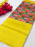Banarasi Silk Saree with Pichwai Print & Jacquard Rich Pallu – Elegant New Arrival