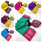 Beautiful Dola Silk Bandhani Saree with Grand Peacock Pallu & Beads Work Blouse – Festive Elegance for Boutique Displays & Bulk Orders