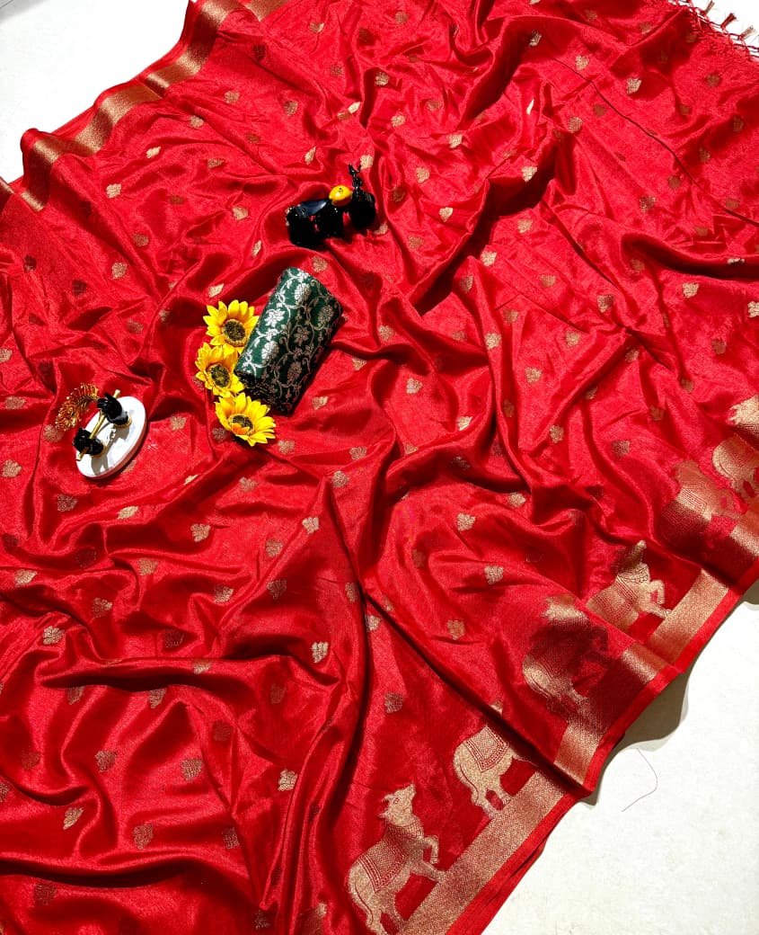 Super Premium Silk Saree with Uniform Design & Kanchi Borders – Elegant Official Wear & Boutique Display