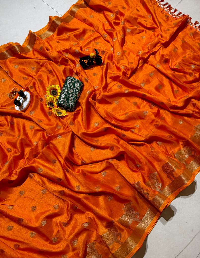 Super Premium Silk Saree with Uniform Design & Kanchi Borders – Elegant Official Wear & Boutique Display