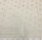 Soft Silk Saree – Woven Rose Design & Silver Zari Pallu.