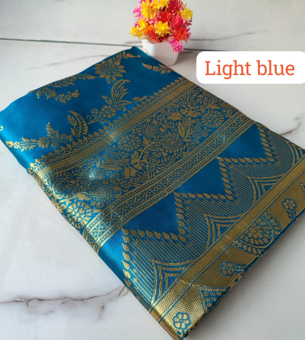 Banarasi Soft Silk Saree – Elegant Weaving Work.