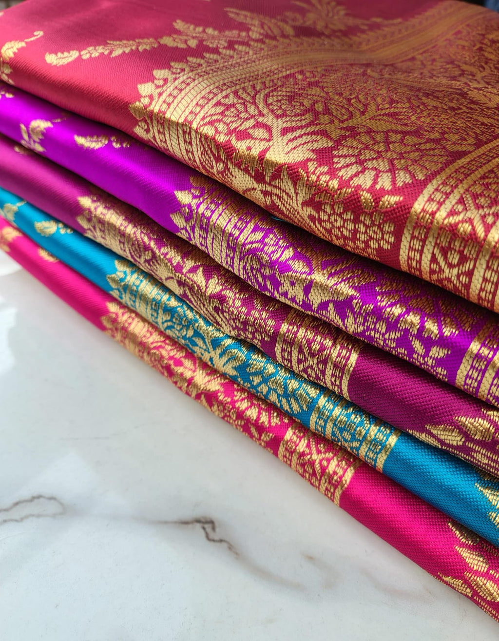 Banarasi Soft Silk Saree – Elegant Weaving Work.