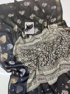 Premium Crepe Silk Saree – Jacquard Butta & Lining Weave.