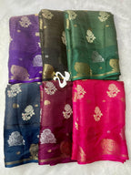 Premium Crepe Silk Saree – Jacquard Butta & Lining Weave.