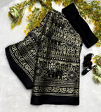 Pure Crepe Gajji Silk Saree.