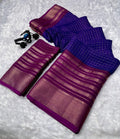 Soft Heavy Mysore Silk Saree – Two Tone Silk with All‑Over Jari Weaving & Contrast Borders.