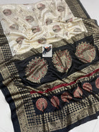 Premium Crepe Silk Saree – Jacquard Jari Lining & Multi Foil Work Pallu
