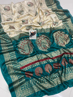 Premium Crepe Silk Saree – Jacquard Jari Lining & Multi Foil Work Pallu